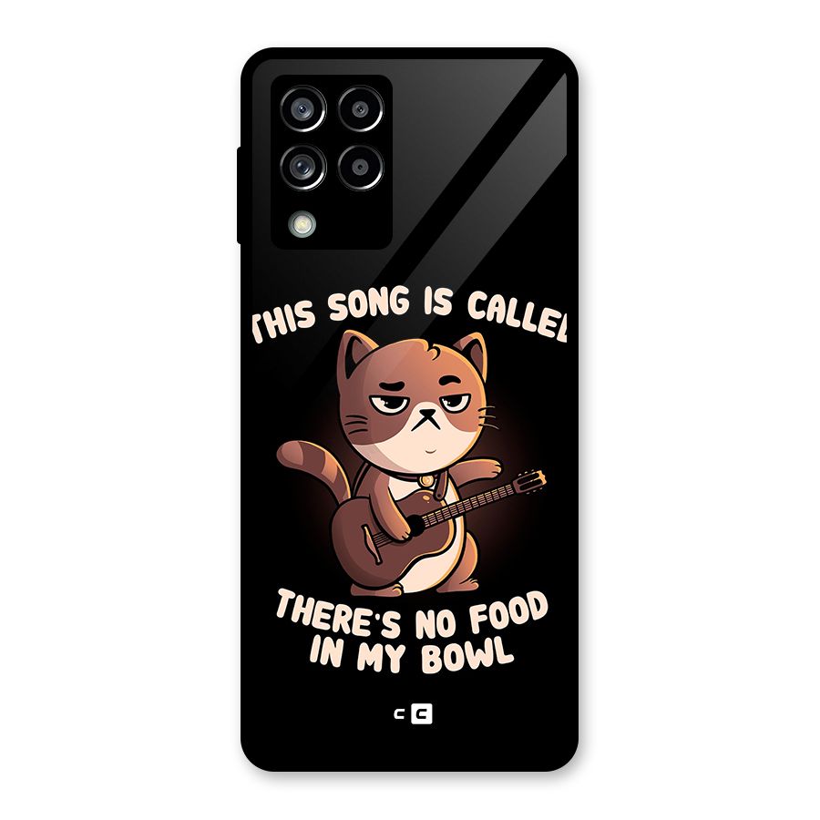 No Food in My Bowl Cat Glass Back Case for Galaxy M53 5G