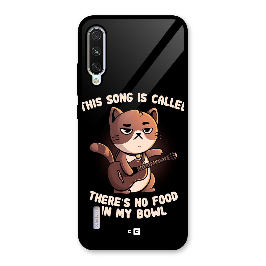 No Food in My Bowl Cat Glass Back Case for Mi A3