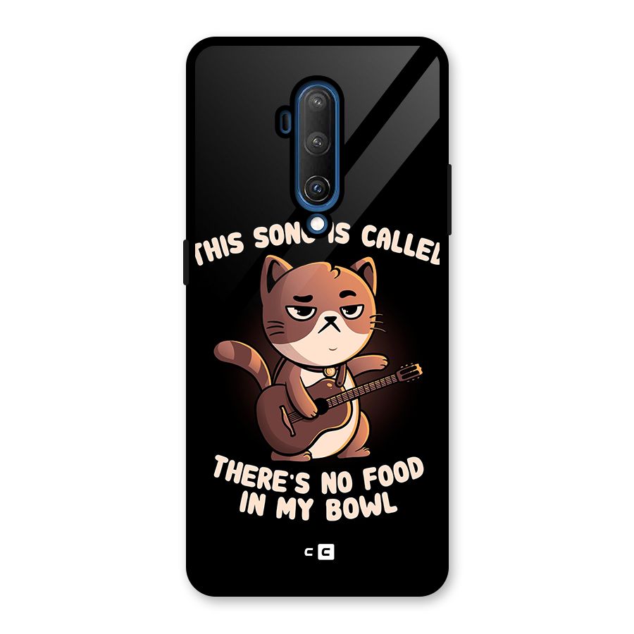 No Food in My Bowl Cat Glass Back Case for OnePlus 7T Pro