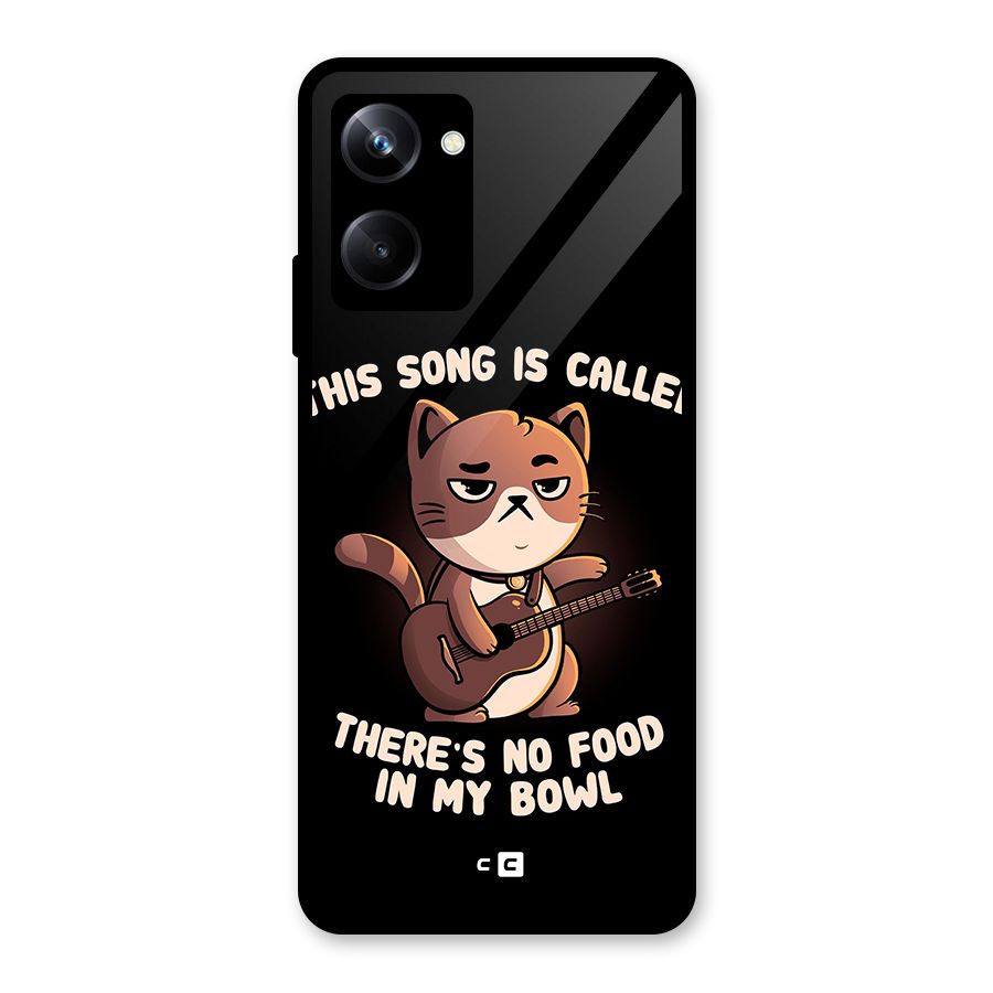 No Food in My Bowl Cat Glass Back Case for Realme 10 Pro
