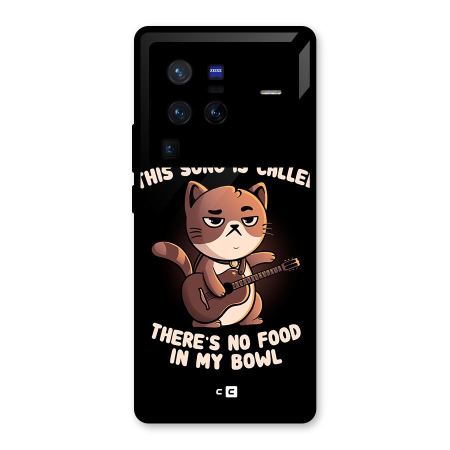 No Food in My Bowl Cat Glass Back Case for Vivo X80 Pro