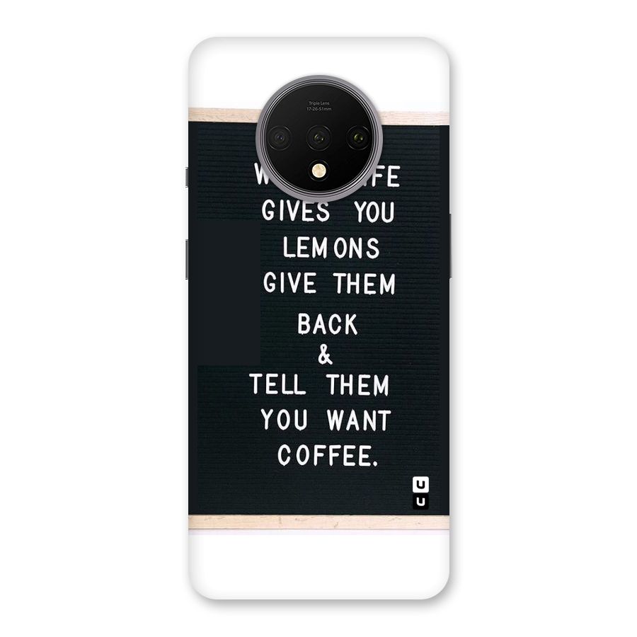No Lemon Only Coffee Back Case for OnePlus 7T