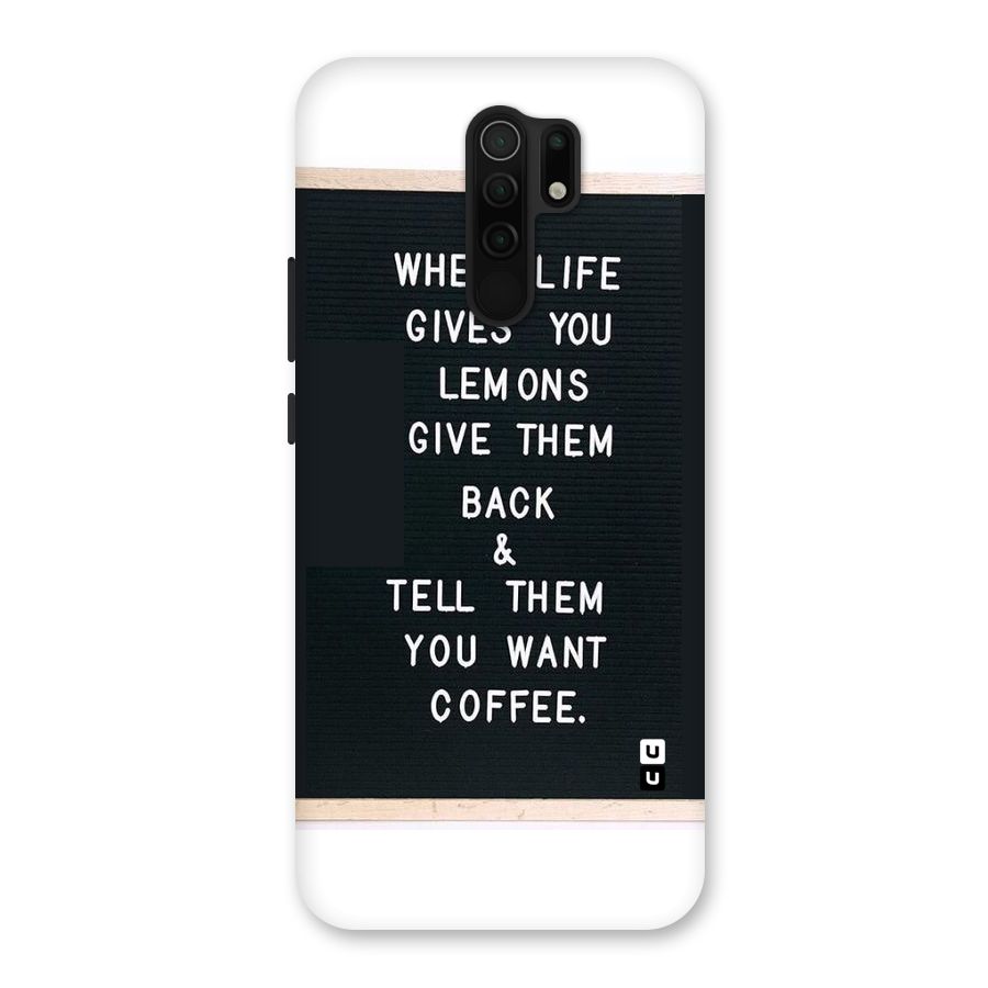No Lemon Only Coffee Back Case for Poco M2