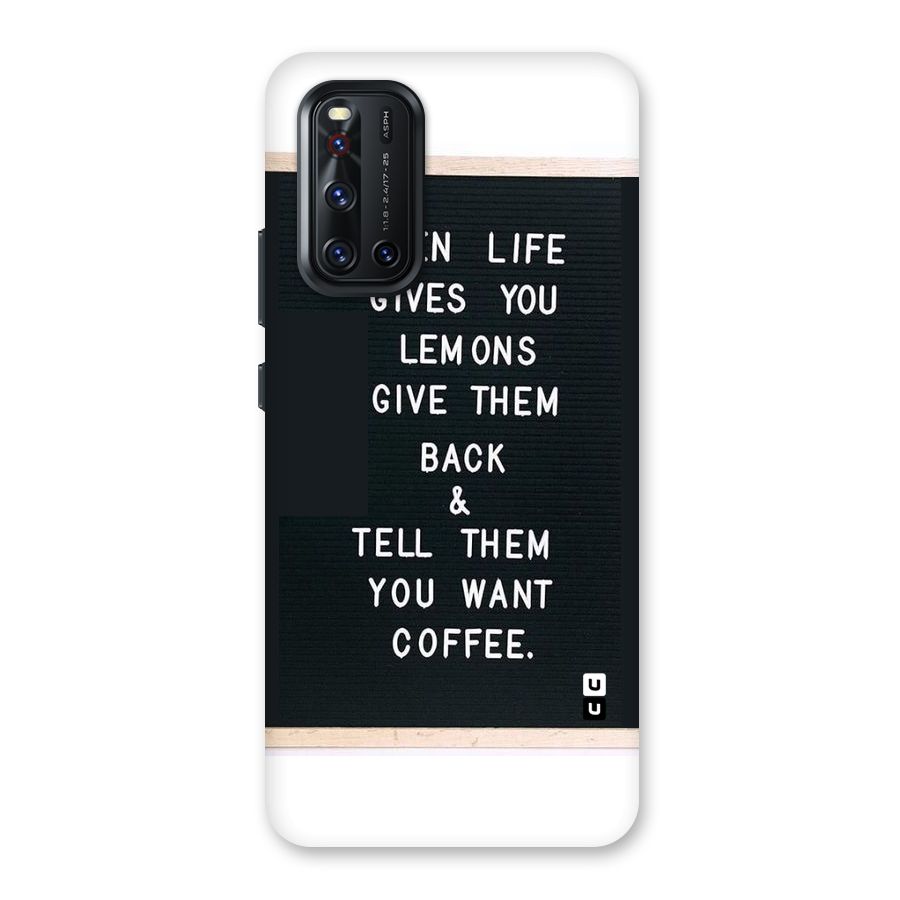 No Lemon Only Coffee Back Case for Vivo V19