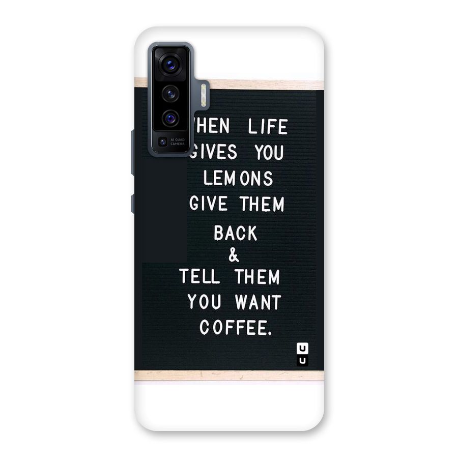 No Lemon Only Coffee Back Case for Vivo X50