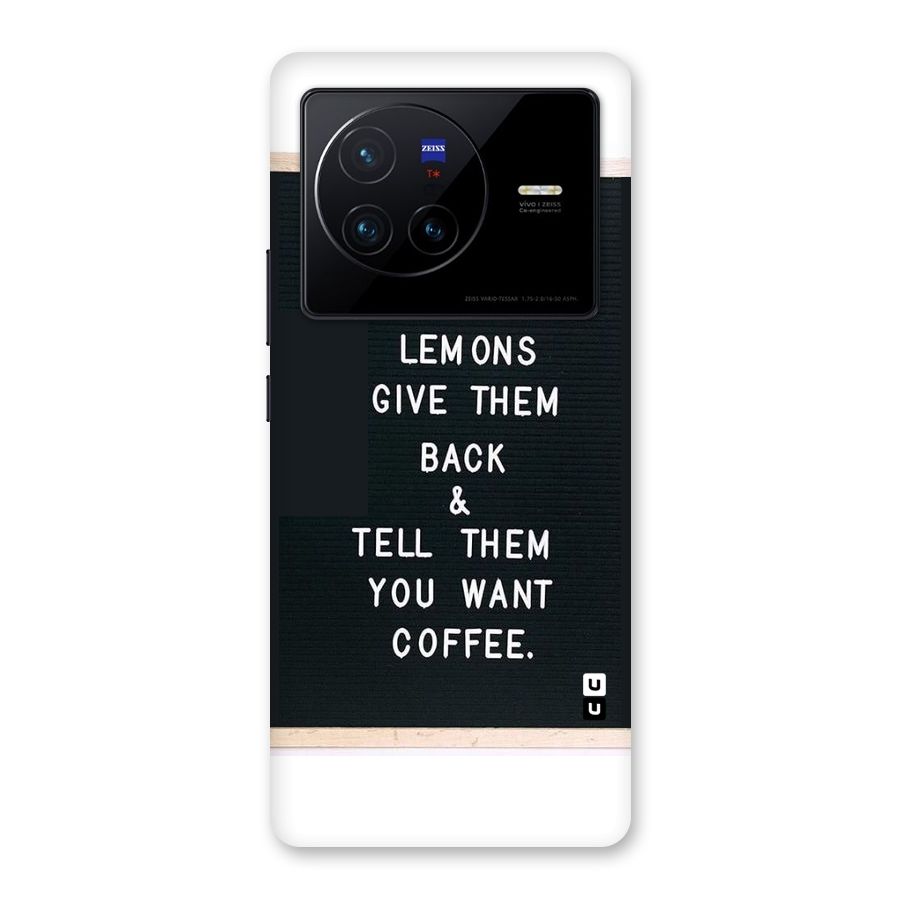 No Lemon Only Coffee Back Case for Vivo X80