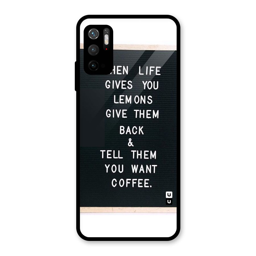 No Lemon Only Coffee Glass Back Case for Poco M3 Pro 5G