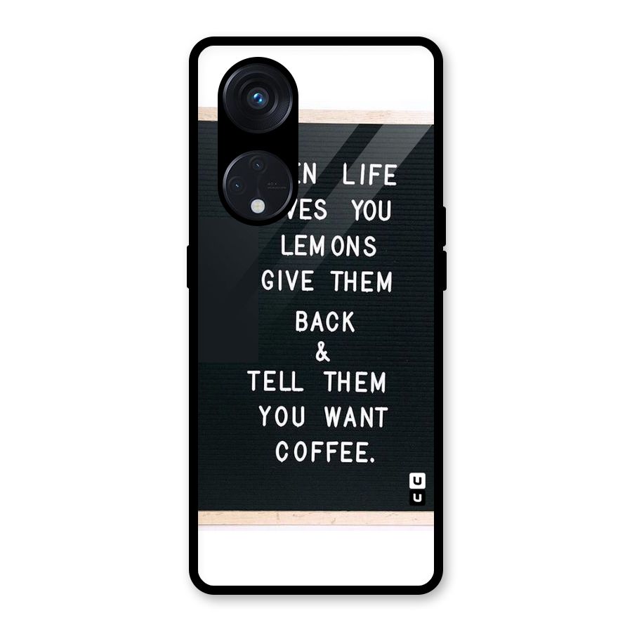 No Lemon Only Coffee Glass Back Case for Reno8 T 5G