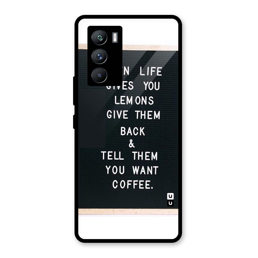 No Lemon Only Coffee Glass Back Case for Vivo iQOO 9 SE