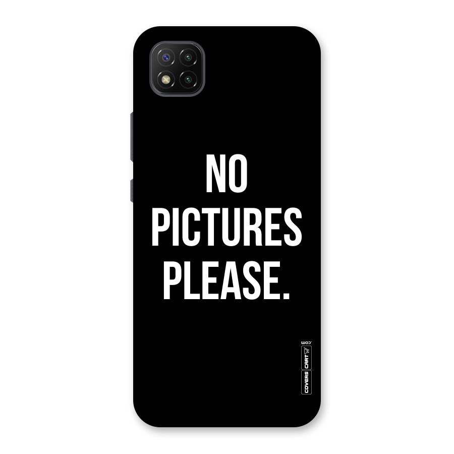 No Pictures Please Back Case for Poco C3