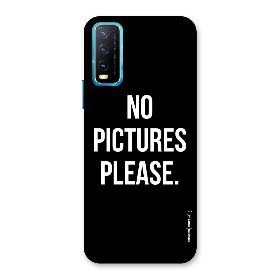 No Pictures Please Back Case for Vivo Y20A