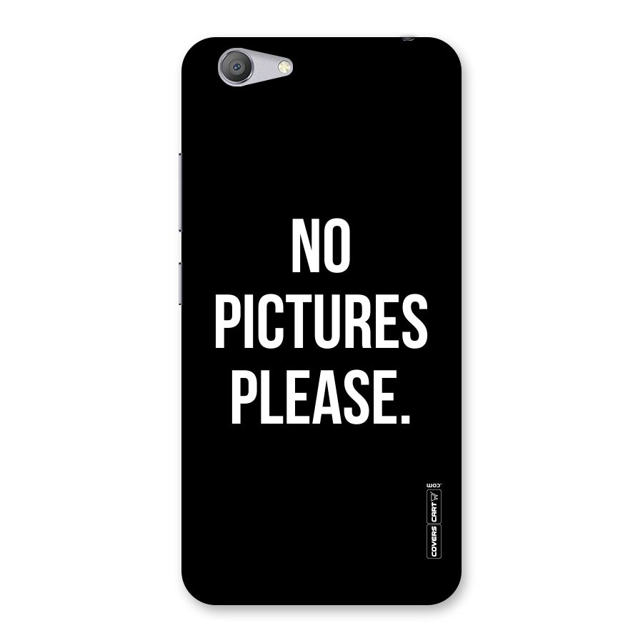 No Pictures Please Back Case for Vivo Y53