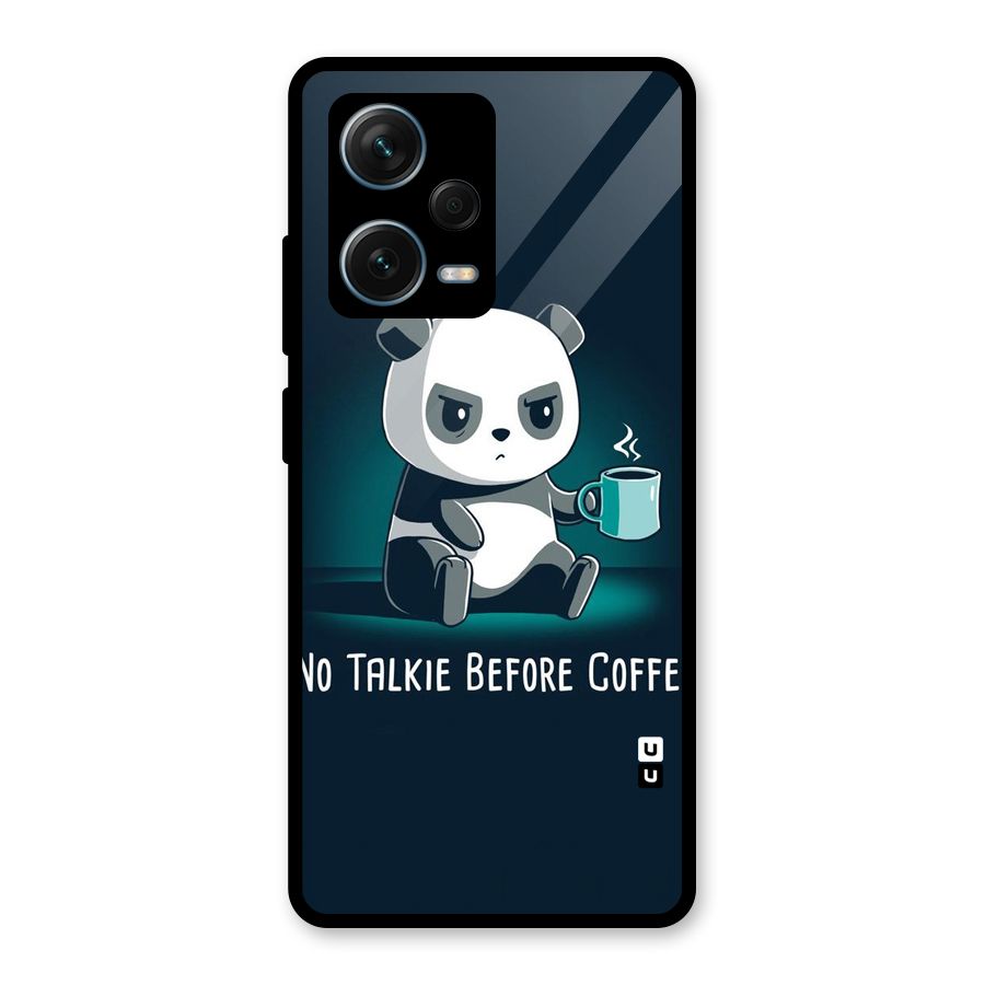 No Talkie Before Coffee Glass Back Case for Redmi Note 12 Pro Plus 5G
