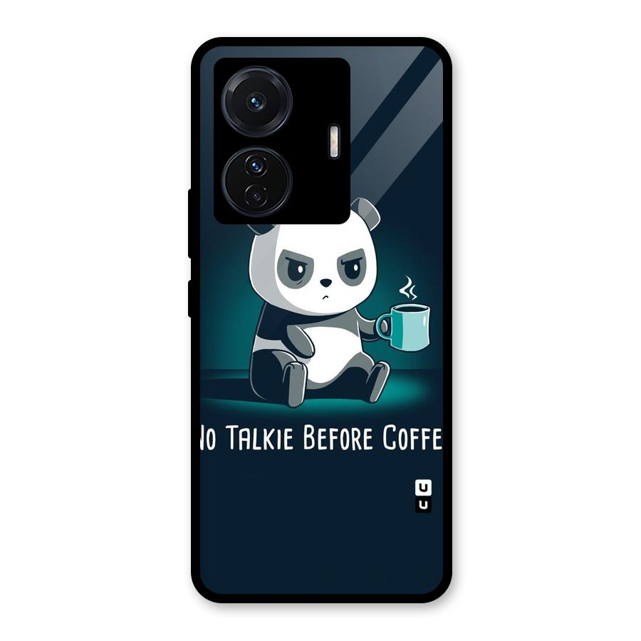 No Talkie Before Coffee Glass Back Case for Vivo T1 Pro