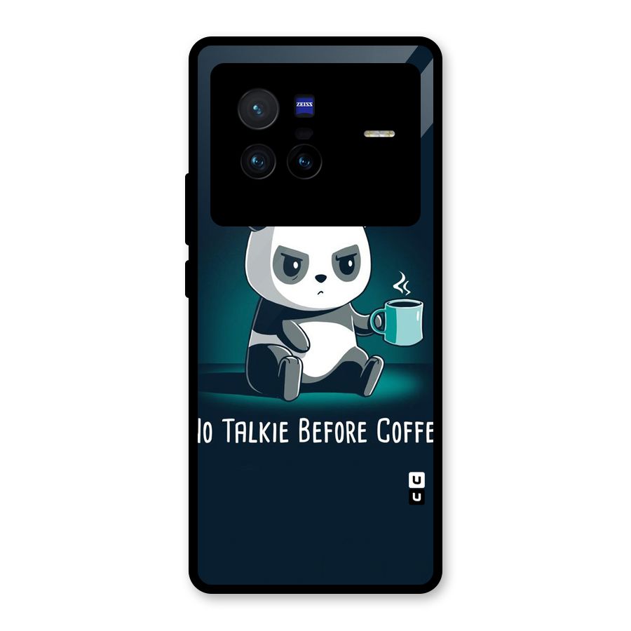 No Talkie Before Coffee Glass Back Case for Vivo X80