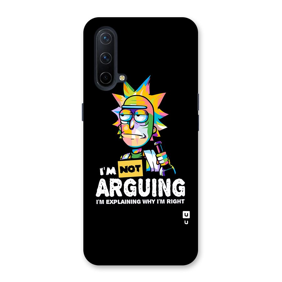 Not Arguing Explaining Back Case for OnePlus Nord CE 5G