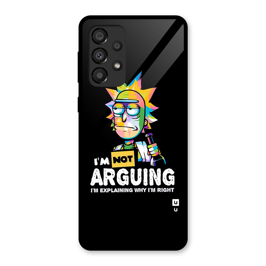 Not Arguing Explaining Glass Back Case for Galaxy A33 5G