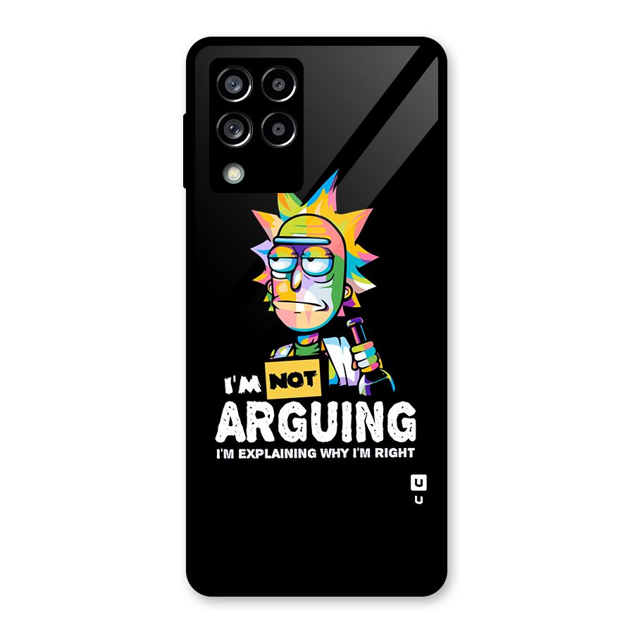 Not Arguing Explaining Glass Back Case for Galaxy M53 5G
