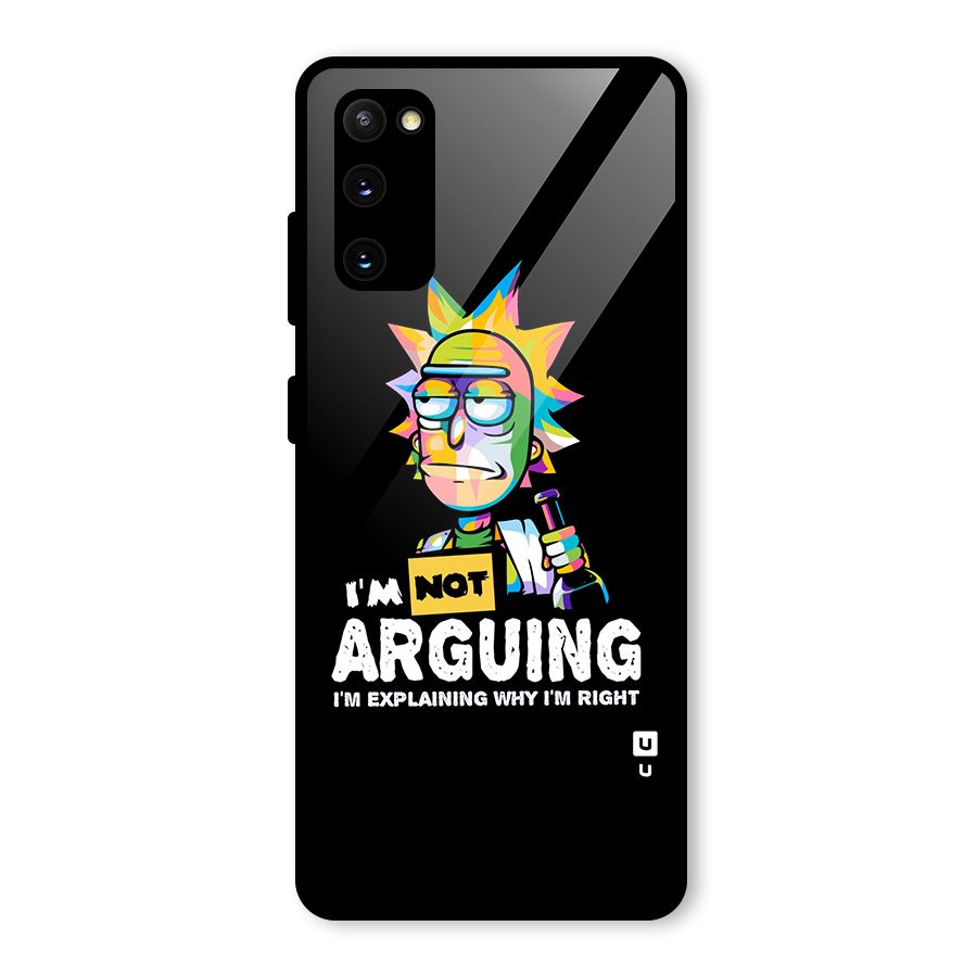 Not Arguing Explaining Glass Back Case for Galaxy S20 FE 5G