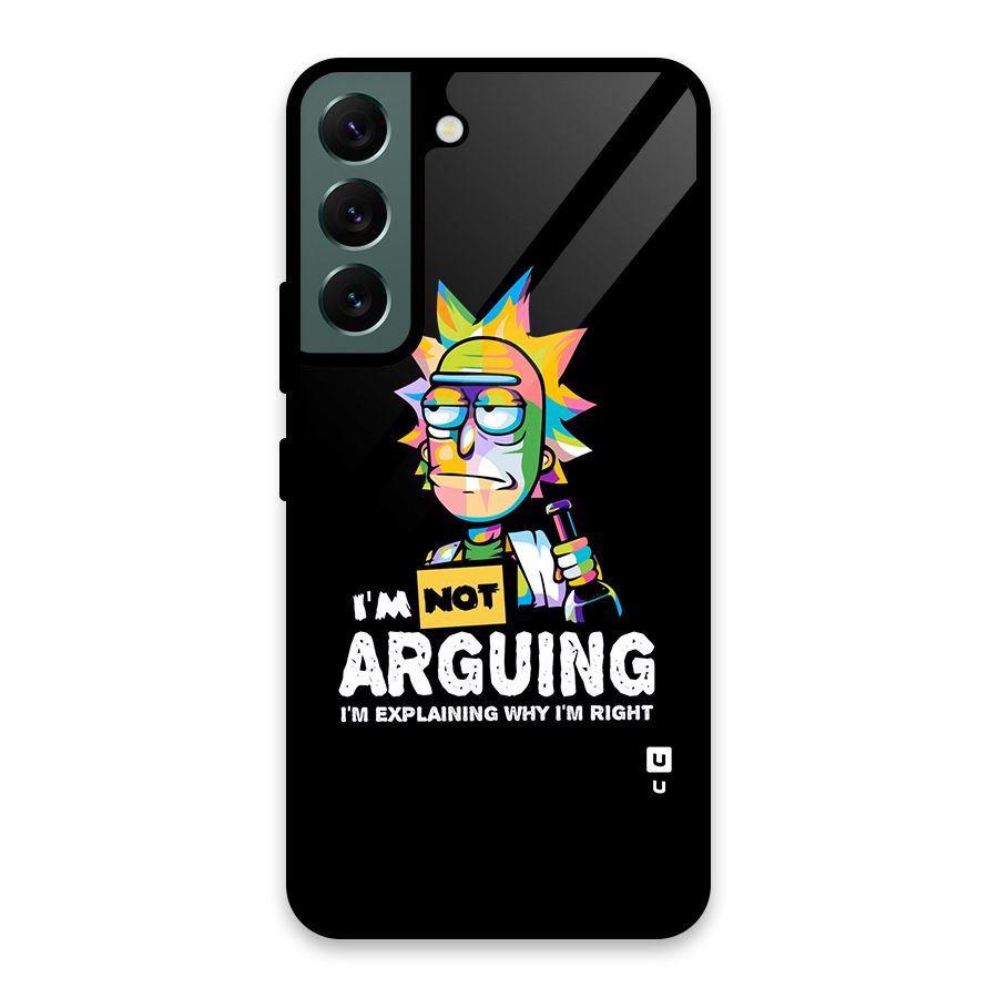Not Arguing Explaining Glass Back Case for Galaxy S22 5G
