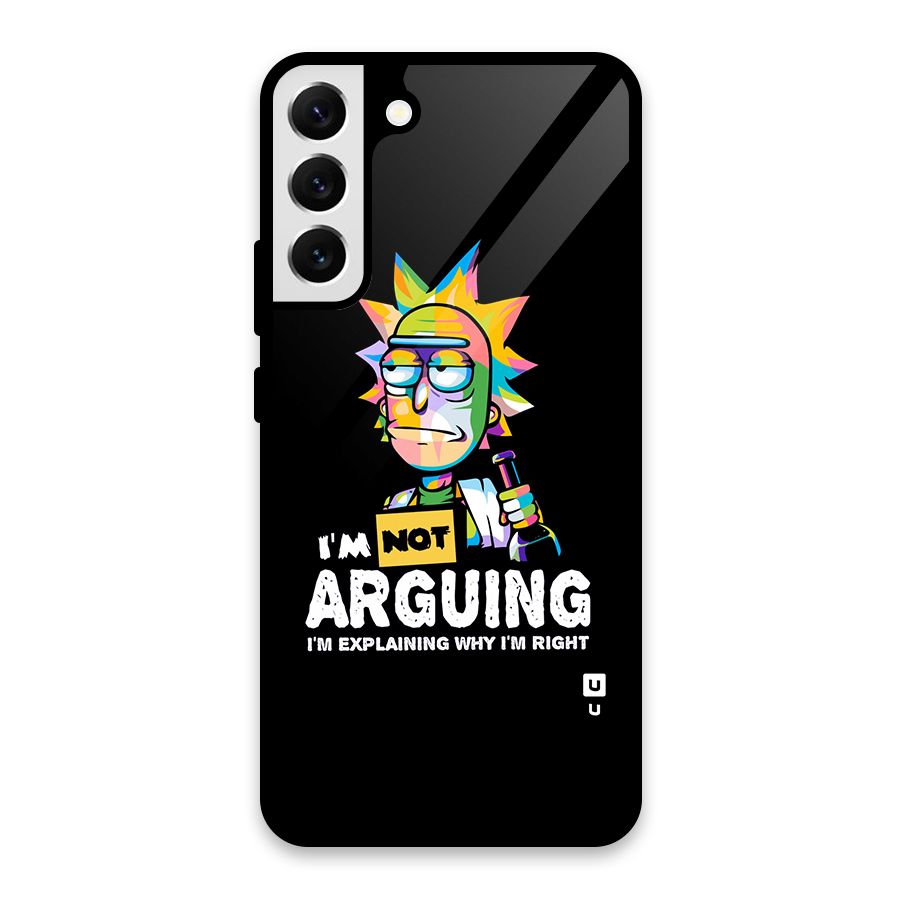 Not Arguing Explaining Glass Back Case for Galaxy S22 Plus 5G