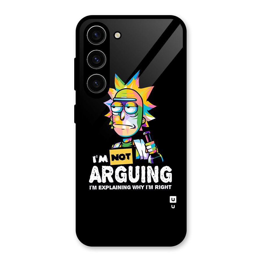 Not Arguing Explaining Glass Back Case for Galaxy S23