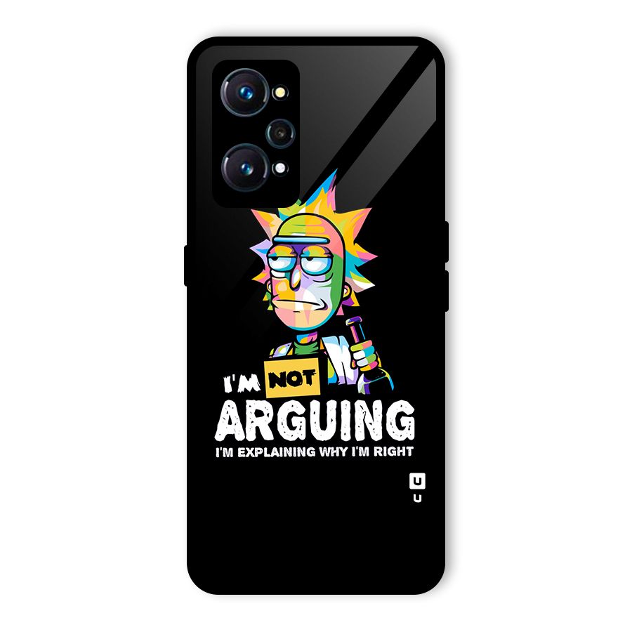 Not Arguing Explaining Glass Back Case for Realme GT 2