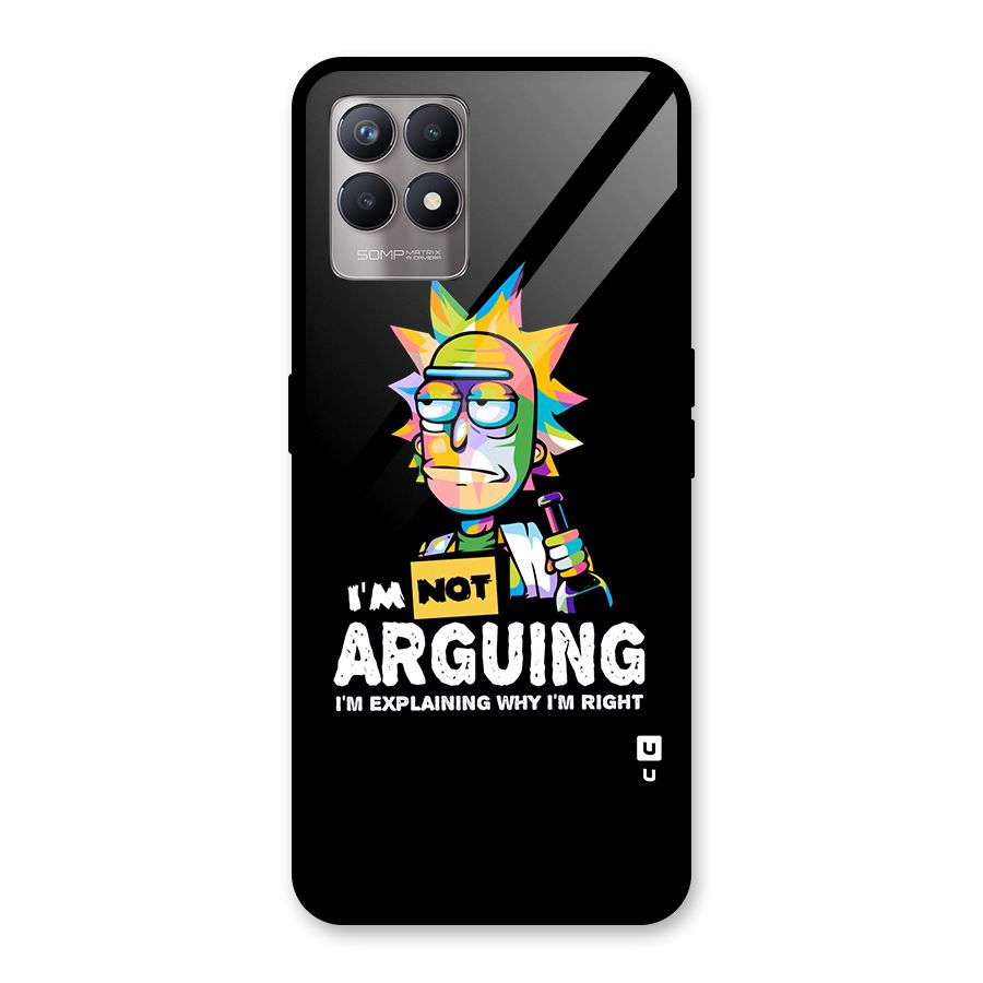Not Arguing Explaining Glass Back Case for Realme Narzo 50