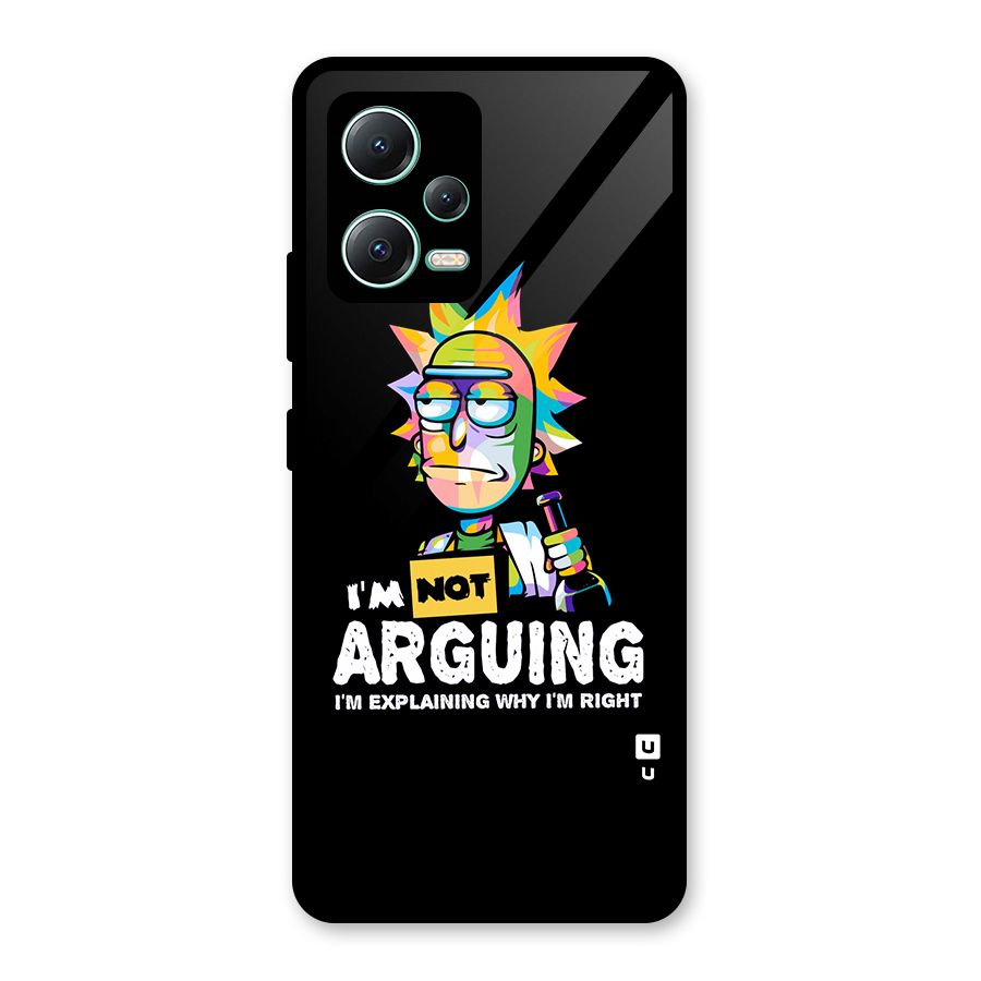Not Arguing Explaining Glass Back Case for Redmi Note 12 5G