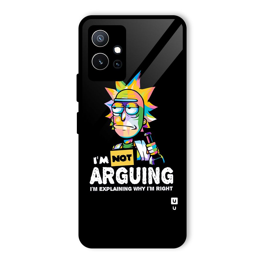 Not Arguing Explaining Glass Back Case for Vivo Y75 5G