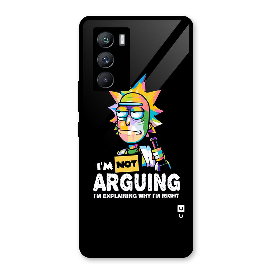 Not Arguing Explaining Glass Back Case for Vivo iQOO 9 SE