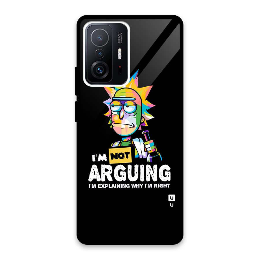 Not Arguing Explaining Glass Back Case for Xiaomi 11T Pro