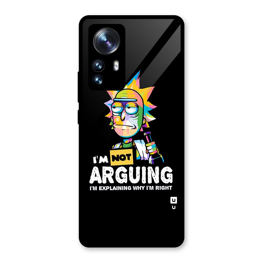 Not Arguing Explaining Glass Back Case for Xiaomi 12 Pro