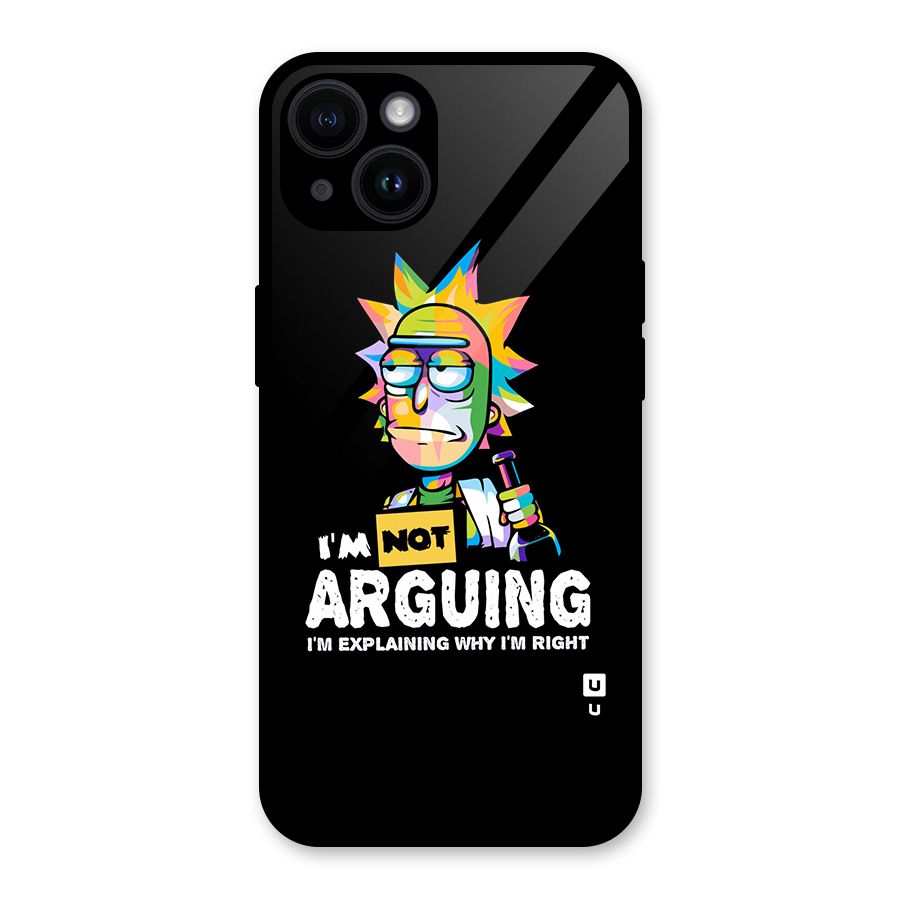 Not Arguing Explaining Glass Back Case for iPhone 14
