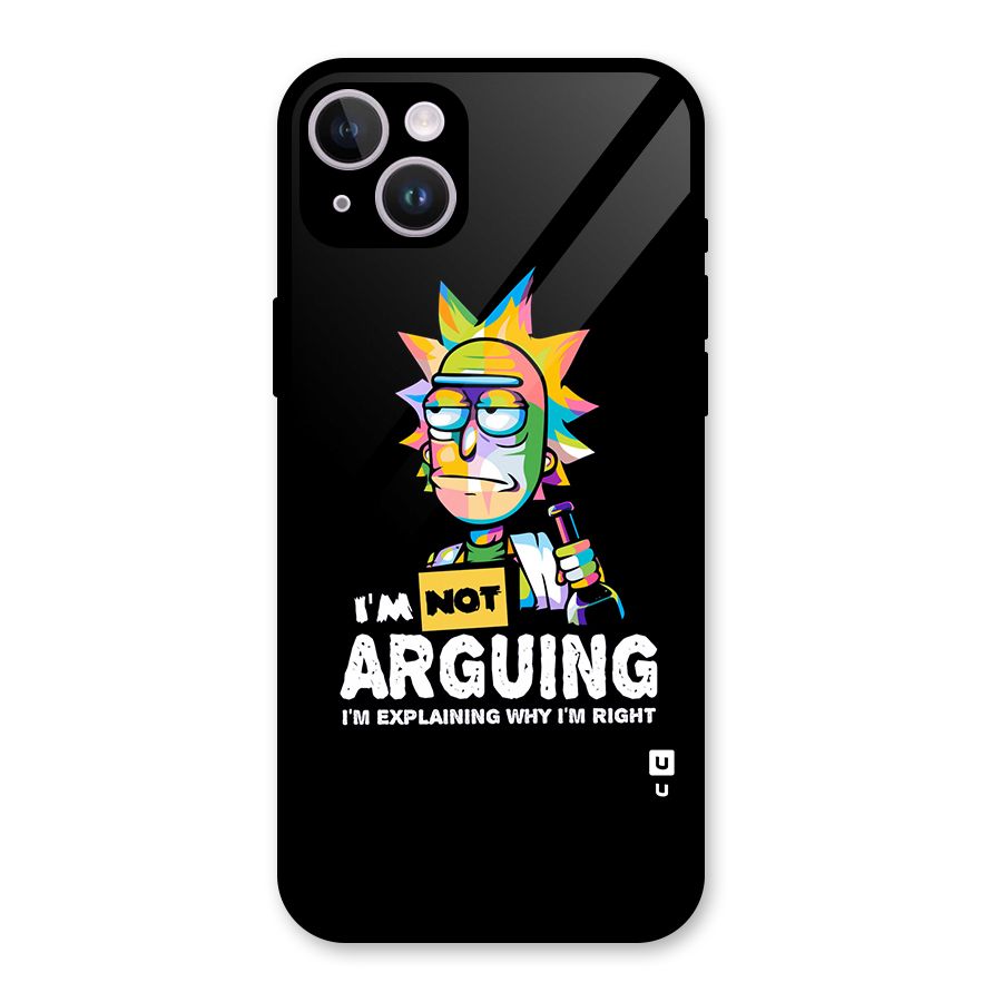 Not Arguing Explaining Glass Back Case for iPhone 14 Plus
