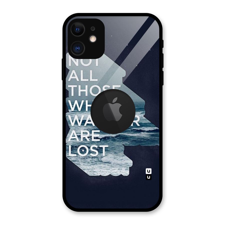 Not Lost Glass Back Case for iPhone 11 Logo Cut