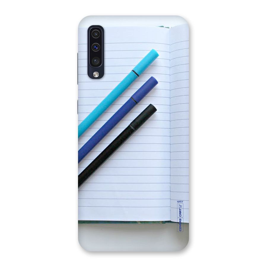 Notebook And Pens Back Case for Galaxy A50s