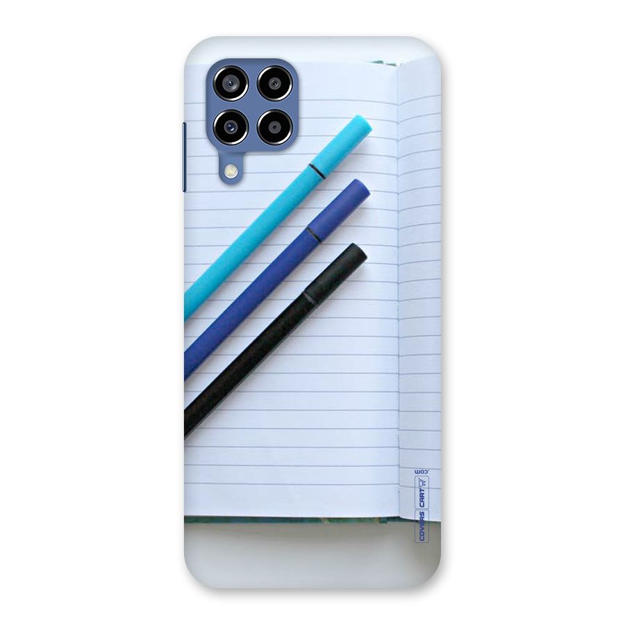 Notebook And Pens Back Case for Galaxy M53 5G