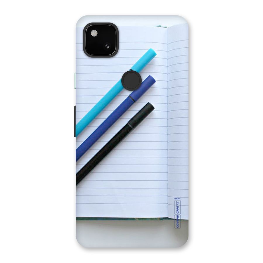 Notebook And Pens Back Case for Google Pixel 4a