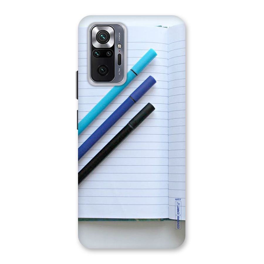 Notebook And Pens Back Case for Redmi Note 10 Pro Max