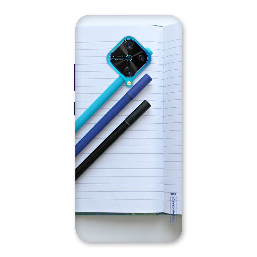 Notebook And Pens Back Case for Vivo S1 Pro
