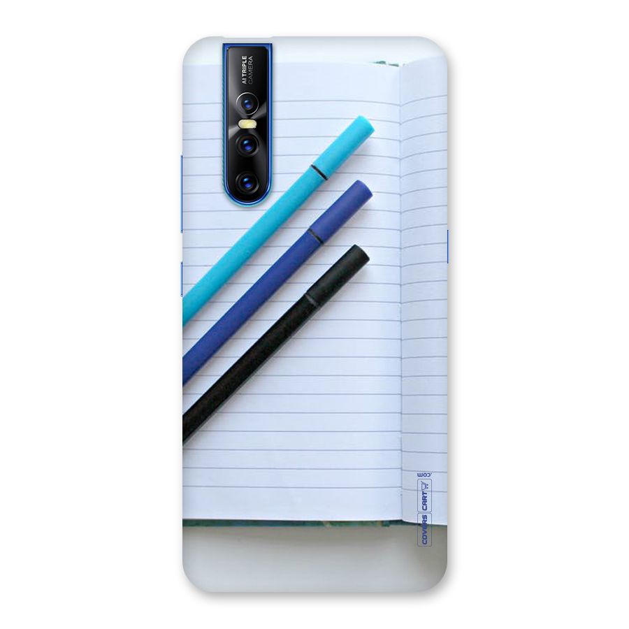 Notebook And Pens Back Case for Vivo V15 Pro