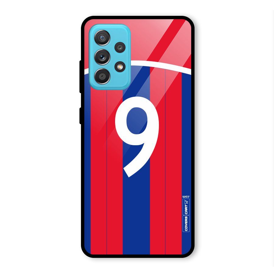 Number 9 Jersey Glass Back Case for Galaxy A52