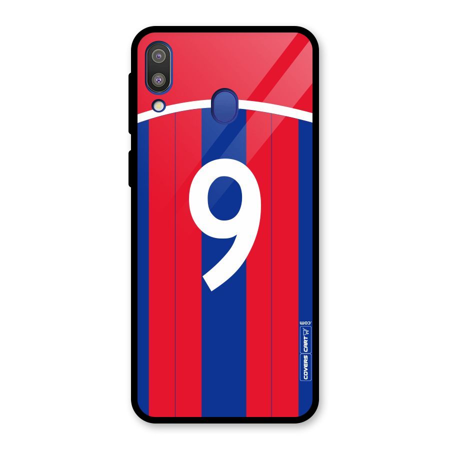 Number 9 Jersey Glass Back Case for Galaxy M20