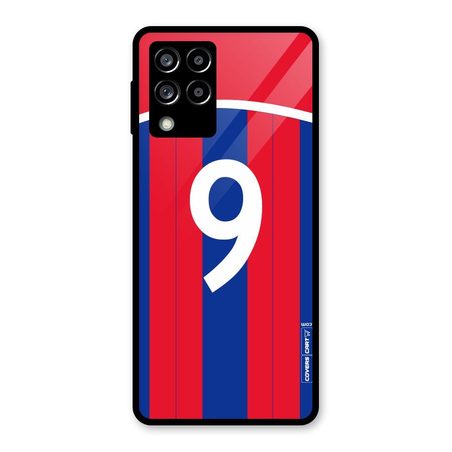 Number 9 Jersey Glass Back Case for Galaxy M53 5G