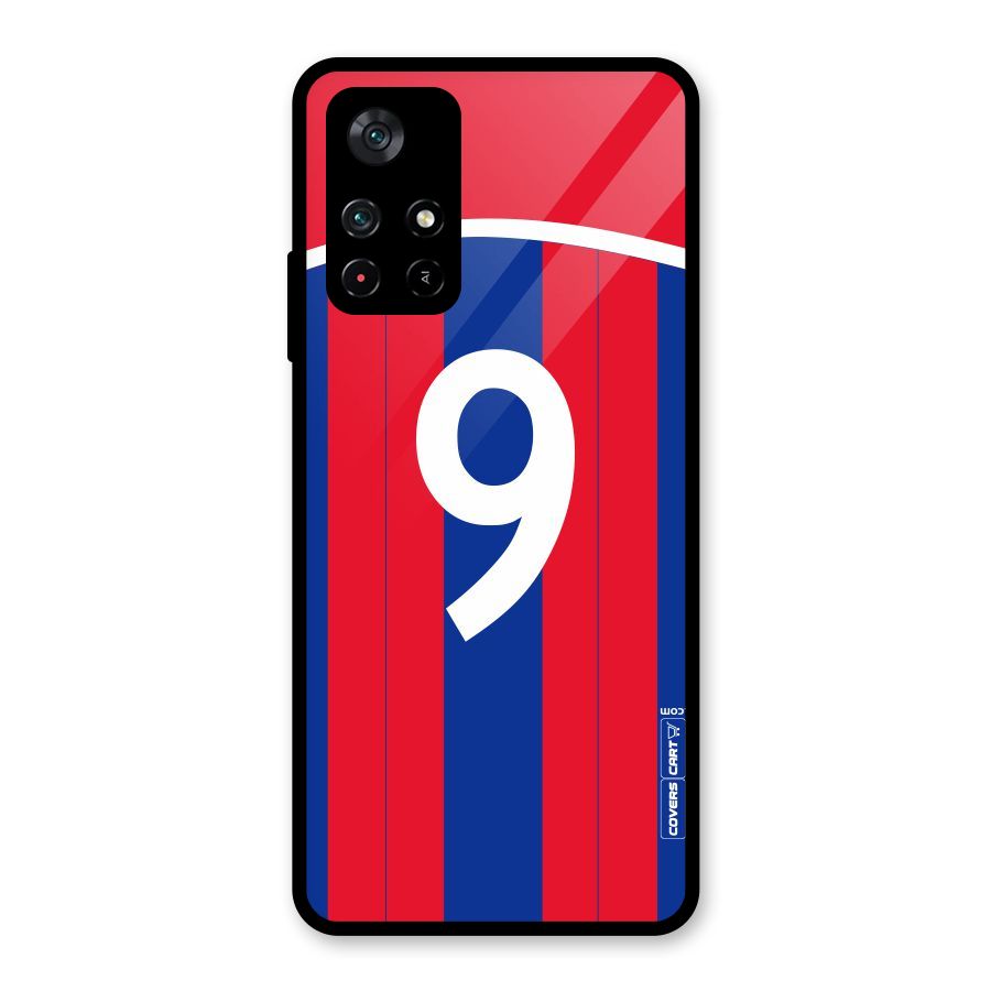 Number 9 Jersey Glass Back Case for Poco M4 Pro 5G