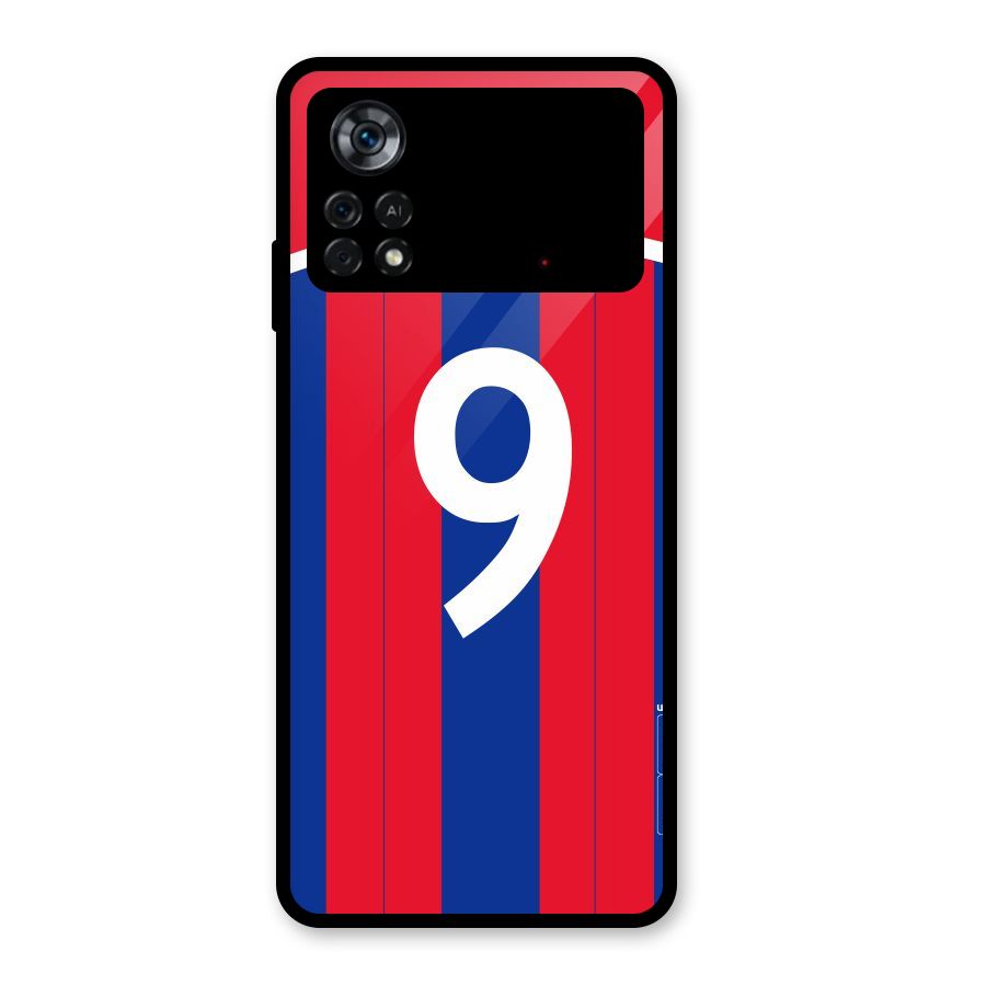 Number 9 Jersey Glass Back Case for Poco X4 Pro 5G