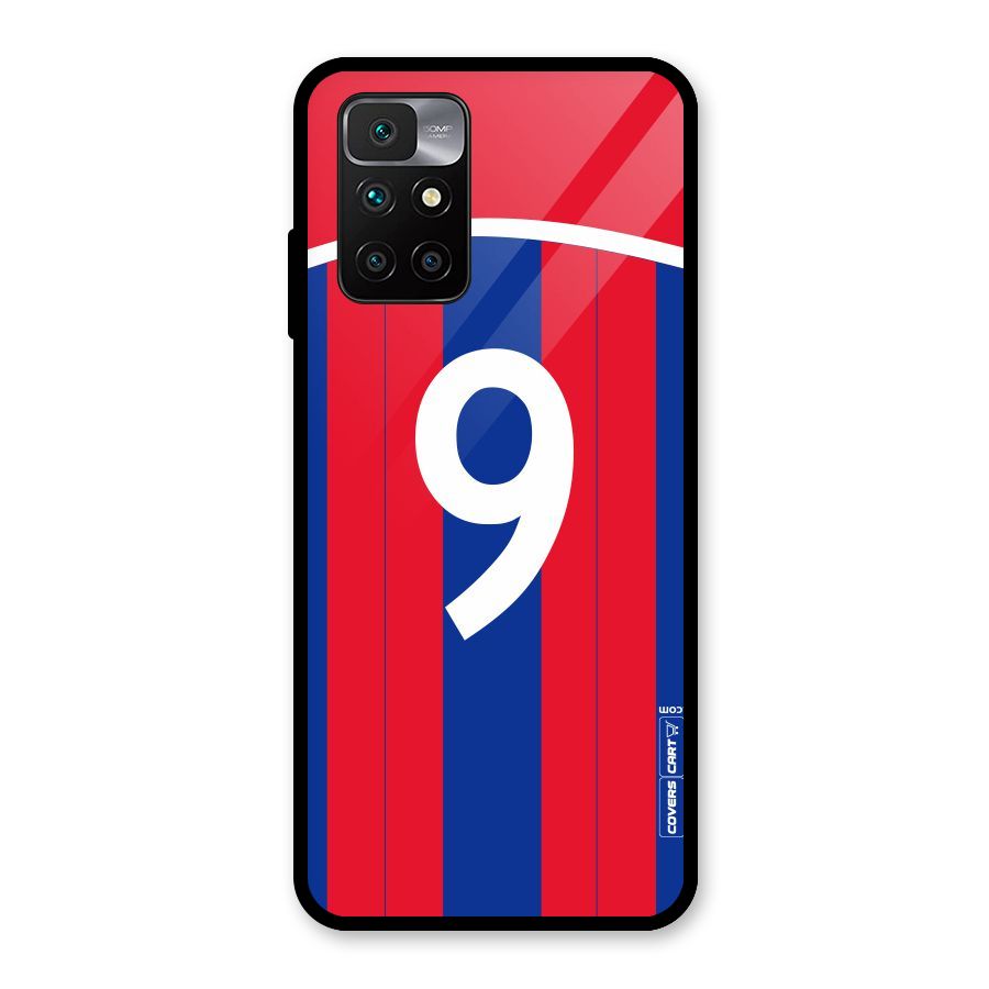 Number 9 Jersey Glass Back Case for Redmi 10 Prime