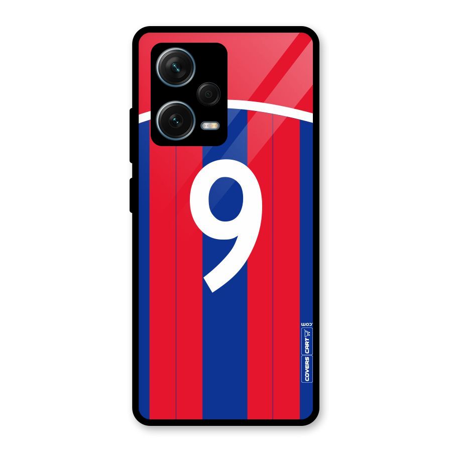 Number 9 Jersey Glass Back Case for Redmi Note 12 Pro Plus 5G