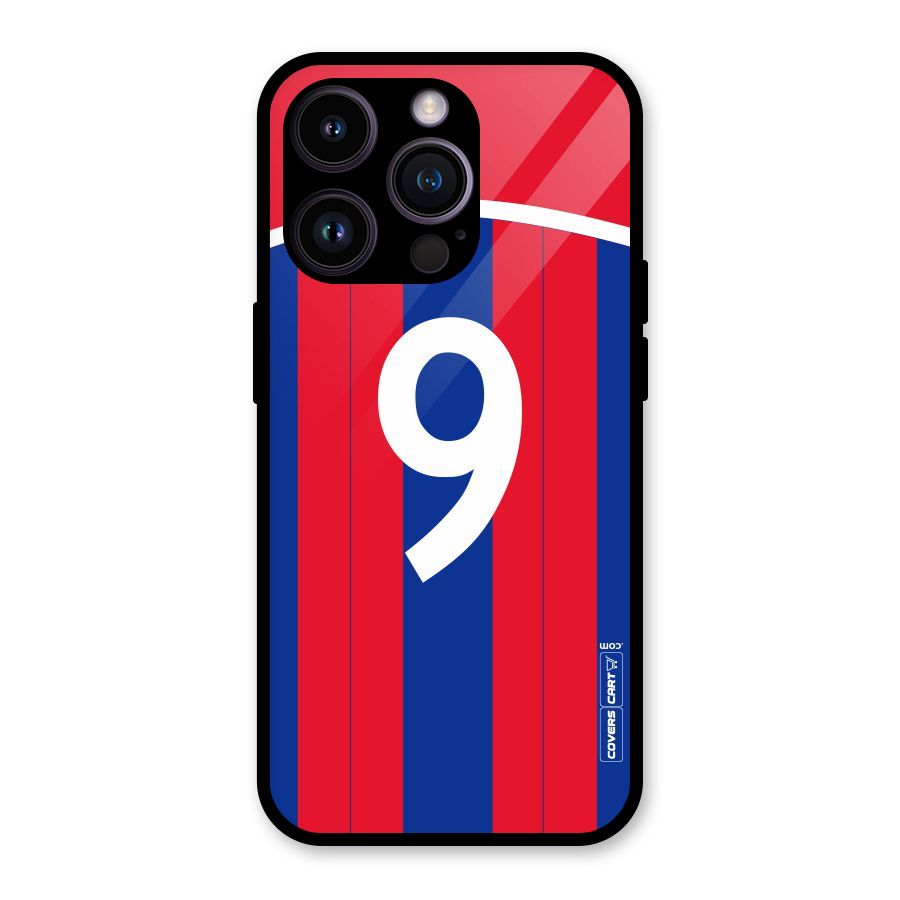 Number 9 Jersey Glass Back Case for iPhone 14 Pro